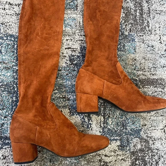 Maje Suede Over the Knee Sock Boot - Picture 3 of 12